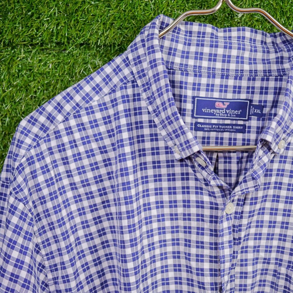 Vineyard Vines Classic Fit Tucker Shirt – Plaid Gingham – Men's Size XXL